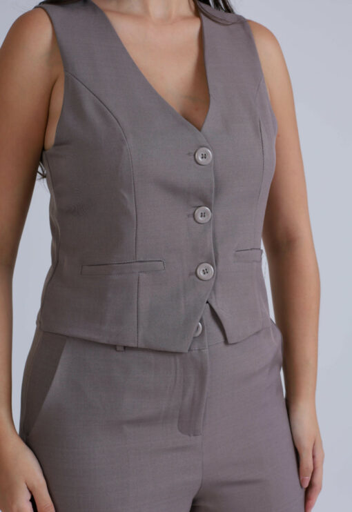 Women's Vest and Tailored Trousers Set - Elegant Fashion - Image 4