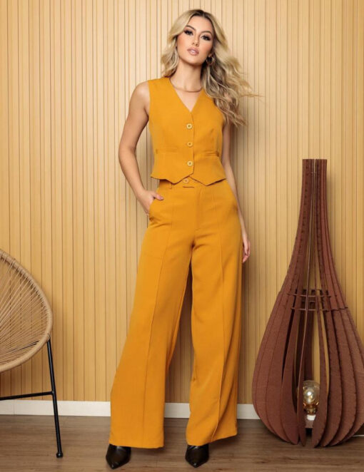 Women's Vest and Tailored Trousers Set - Elegant Fashion - Image 47