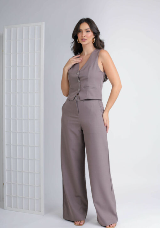 Women's Vest and Tailored Trousers Set - Elegant Fashion - Image 50