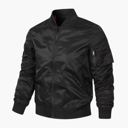 Men's Blue Bomber Jacket - Image 3
