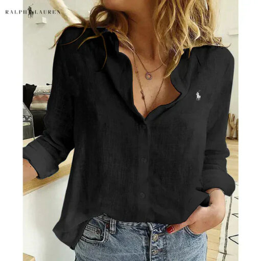 Ralph Lauren Linen Button-Up Shirt - Image 3