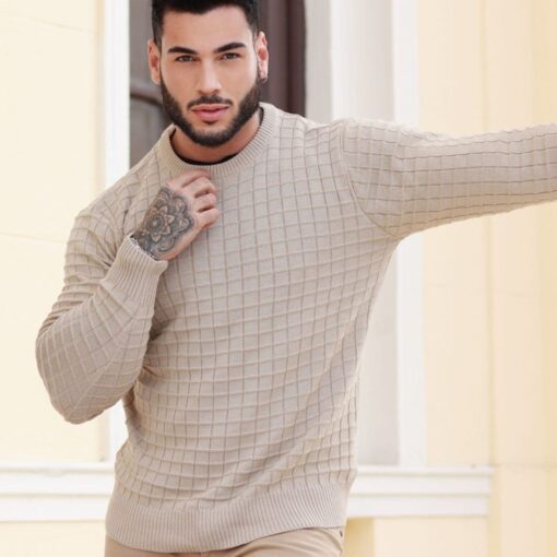 Men's Basic Knit Sweater - Image 2