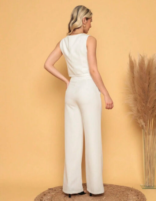Women's Vest and Tailored Trousers Set - Elegant Fashion - Image 14