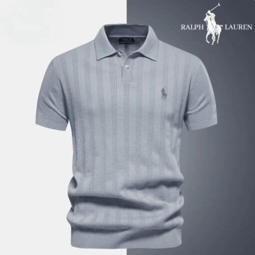 Elegant Knit Polo Shirt - Image 3