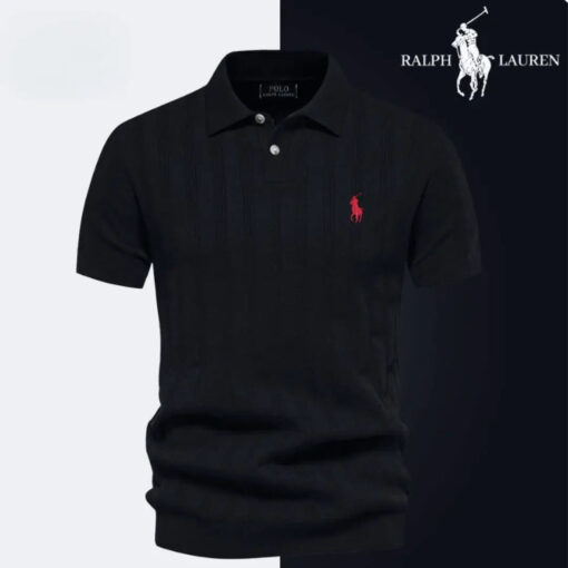 Elegant Knit Polo Shirt - Image 4