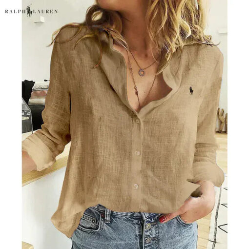 Ralph Lauren Linen Button-Up Shirt - Image 6