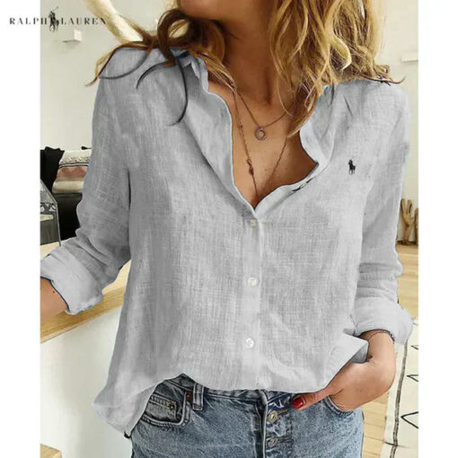 Ralph Lauren Linen Button-Up Shirt - Image 7