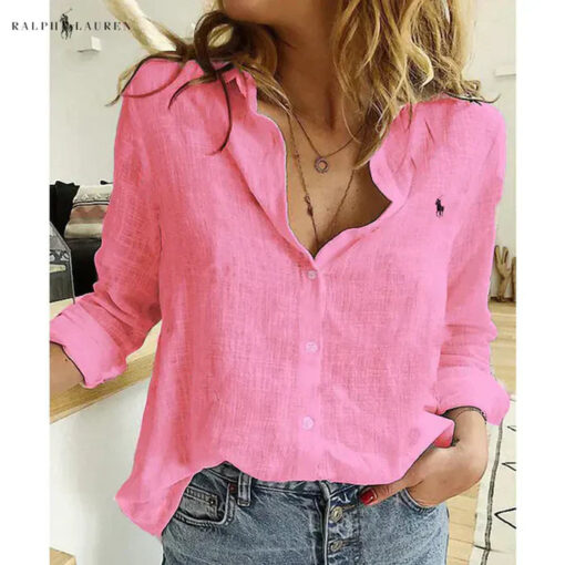 Ralph Lauren Linen Button-Up Shirt - Image 8